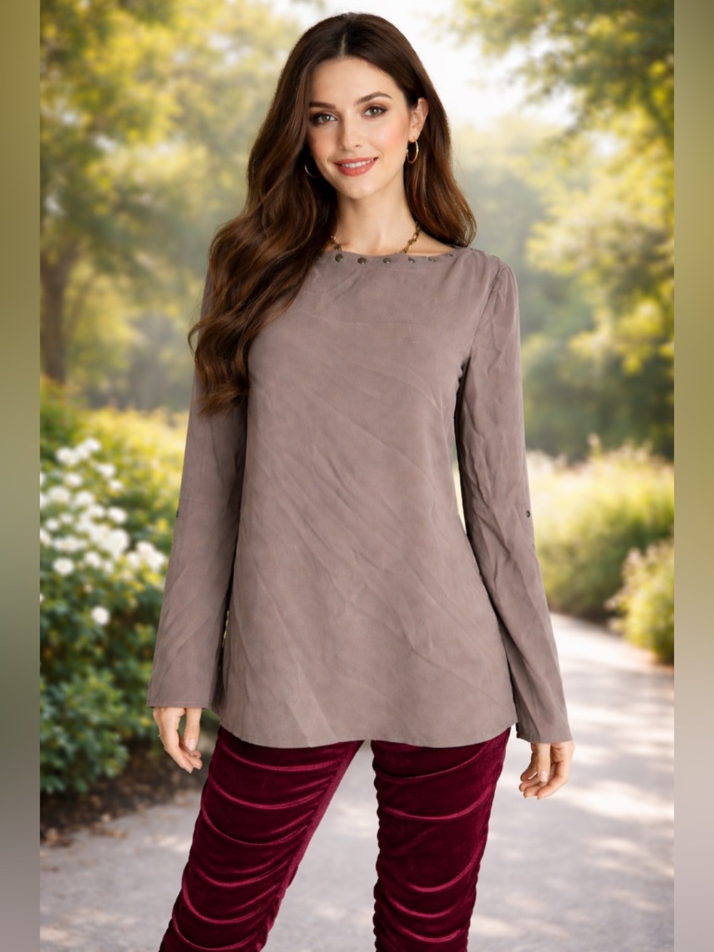 BCBG LONG SLEEVE TOP IN EXTRA SMALL